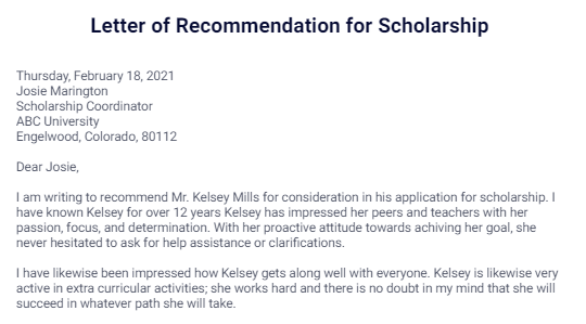 How To Write Recommendation Letters For Scholarships